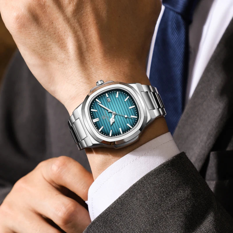 Elevate Your Style with the PAAZOMU Luxury Waterproof Quartz Wristwatch – Sleek Square Dial, Luminous Features, and Ultimate Comfort