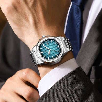 Elevate Your Style with the PAAZOMU Luxury Waterproof Quartz Wristwatch – Sleek Square Dial, Luminous Features, and Ultimate Comfort