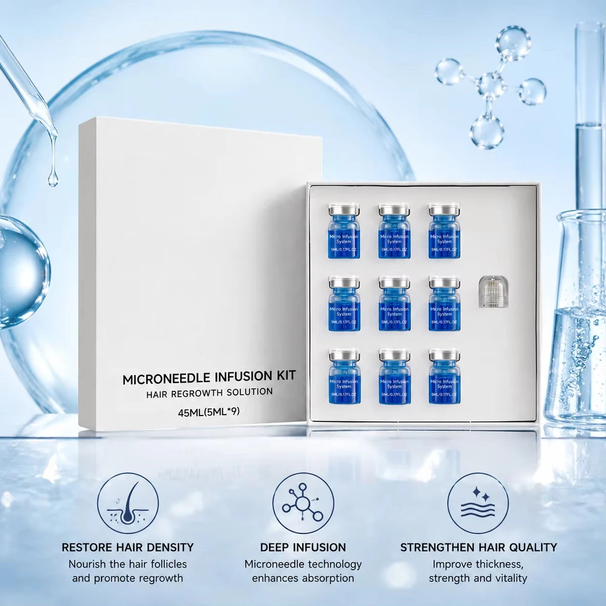 Revitalize Your Hair with Our Microneedle Hair Regrowth Kit & Nourishing Scalp Serum for Optimal Hair Health