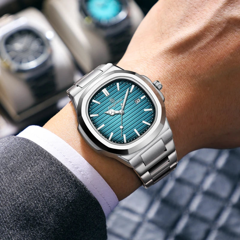 Elevate Your Style with the PAAZOMU Luxury Waterproof Quartz Wristwatch – Sleek Square Dial, Luminous Features, and Ultimate Comfort